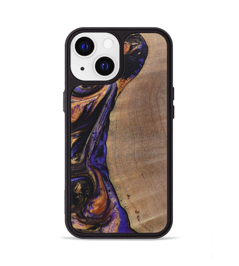 iPhone 13 Wood+Resin Phone Case - Josephine (Purple, 702867)