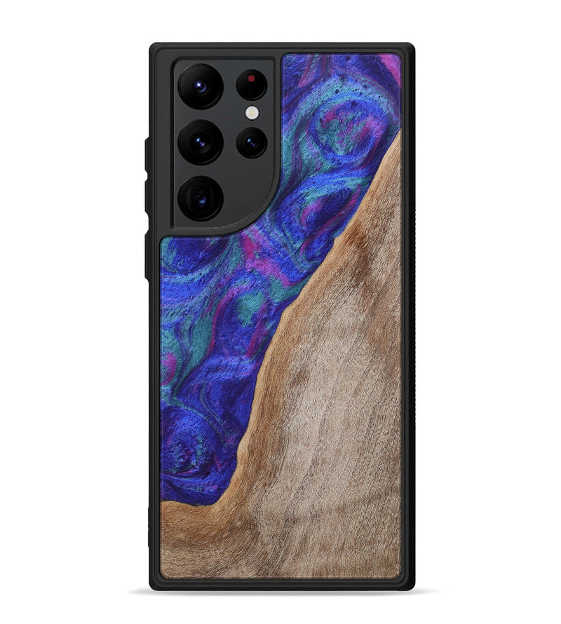 Galaxy S22 Ultra Wood+Resin Phone Case - Aliyah (Purple, 702872)