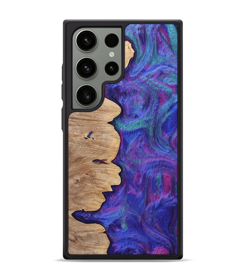 Galaxy S24 Ultra Wood+Resin Phone Case - Guadalupe (Purple, 702874)