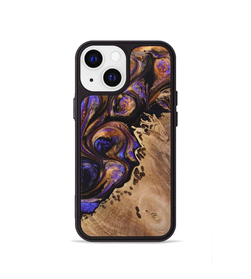 iPhone 13 mini Wood+Resin Phone Case - Shari (Purple, 702877)