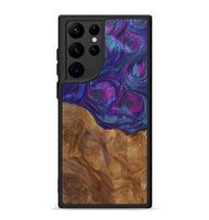 Galaxy S22 Ultra Wood+Resin Phone Case - Kristi (Purple, 702883)