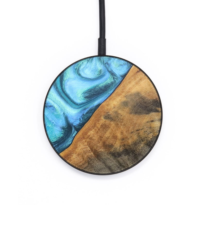 Circle Wood+Resin Wireless Charger - Russell (Blue, 702891)