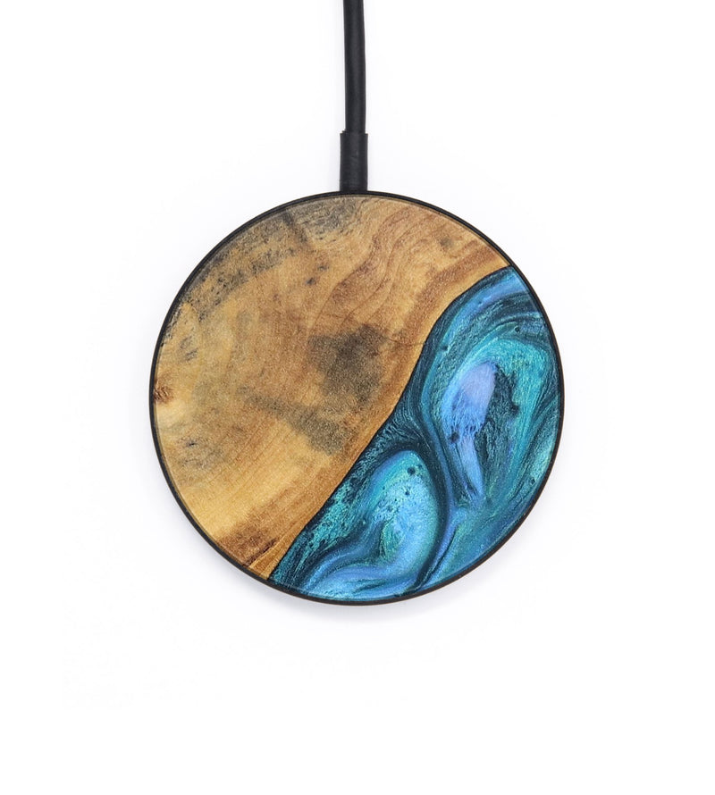 Circle Wood+Resin Wireless Charger - Lacey (Blue, 702892)