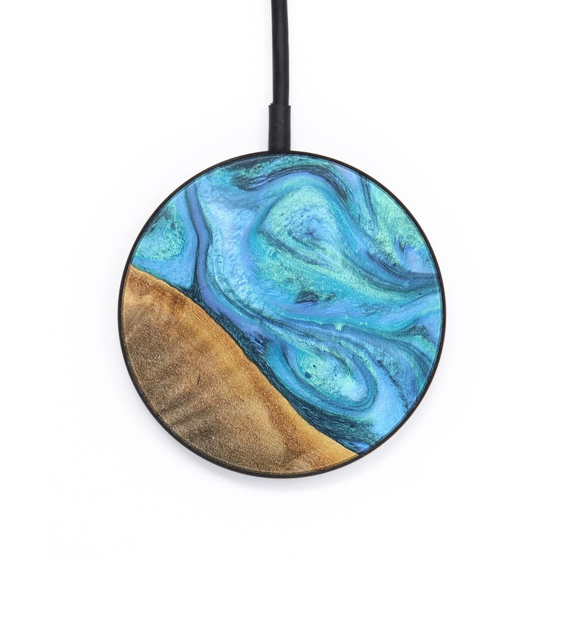 Circle Wood+Resin Wireless Charger - Haylee (Blue, 702893)