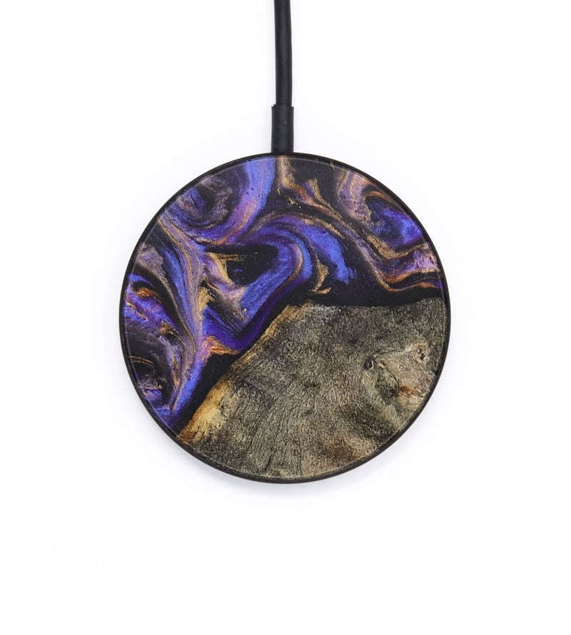 Circle Wood+Resin Wireless Charger - Ainsley (Purple, 702898)