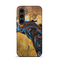 Galaxy S23 Wood+Resin Live Edge Phone Case - Jami (Teal & Gold, 702921)
