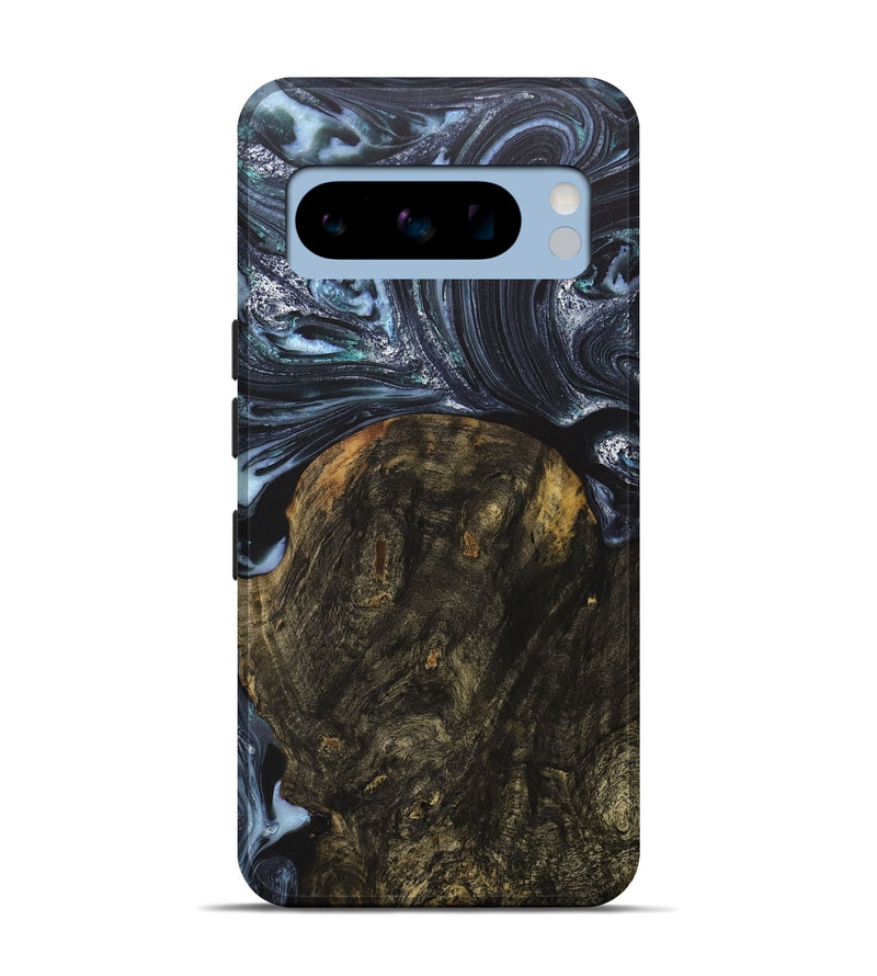 Pixel 8 Pro Wood+Resin Live Edge Phone Case - Ashlee (Blue, 702941)