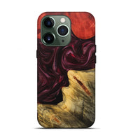 iPhone 13 Pro Wood+Resin Live Edge Phone Case - Kali (Red, 702948)