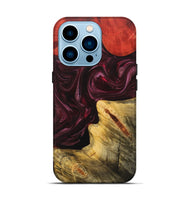 iPhone 14 Pro Wood+Resin Live Edge Phone Case - Kali (Red, 702948)