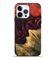 iPhone 15 Pro Max Wood+Resin Live Edge Phone Case - Kali (Red, 702948)
