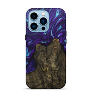 iPhone 14 Pro Wood+Resin Live Edge Phone Case - Pat (Purple, 702951)