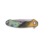 EDC Wood+Resin Pocket Knife - Nicole (Green, 702968)