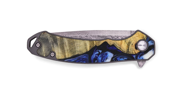 EDC Wood+Resin Pocket Knife - Ronda (Blue, 702984)