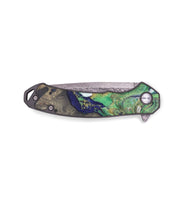 EDC Wood+Resin Pocket Knife - Kerri (Green, 702987)