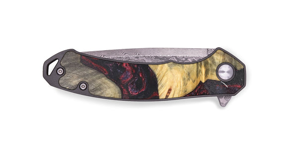 EDC Wood+Resin Pocket Knife - Melba (Red, 702991)