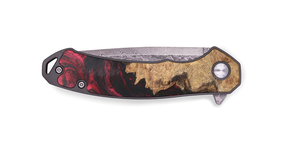EDC Wood+Resin Pocket Knife - Peyton (Red, 702992)