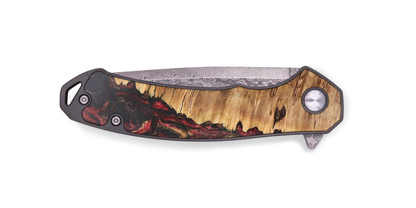 EDC Wood+Resin Pocket Knife - Stuart (Red, 702993)
