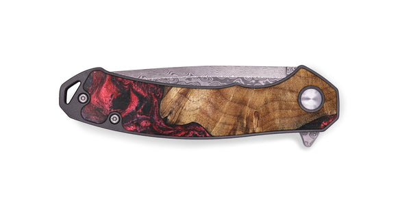 EDC Wood+Resin Pocket Knife - Catina (Red, 702994)