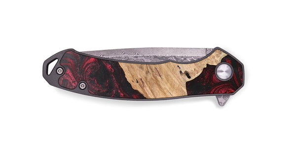 EDC Wood+Resin Pocket Knife - Camron (Red, 702995)