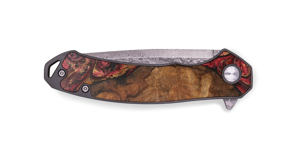 EDC Wood+Resin Pocket Knife - Leroy (Red, 702996)