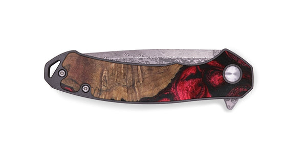 EDC Wood+Resin Pocket Knife - Joseph (Red, 702997)