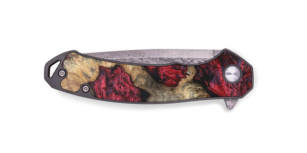 EDC Wood+Resin Pocket Knife - Briella (Red, 702999)
