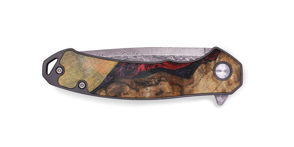 EDC Wood+Resin Pocket Knife - Jayleen (Red, 703003)