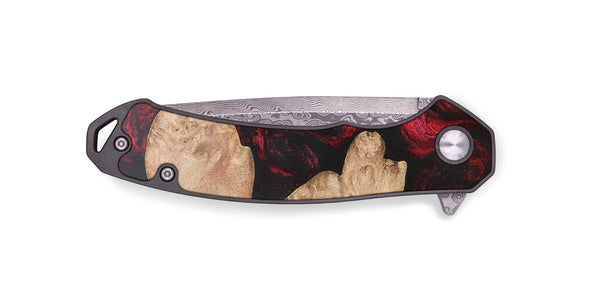EDC Wood+Resin Pocket Knife - Gary (Red, 703005)