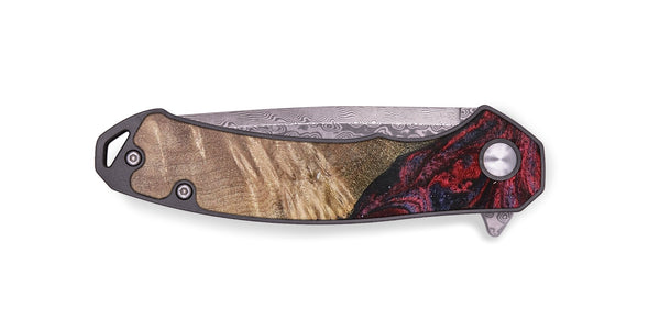 EDC Wood+Resin Pocket Knife - Sheri (Red, 703006)