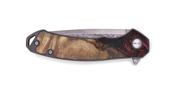 EDC Wood+Resin Pocket Knife - Brantley (Red, 703010)
