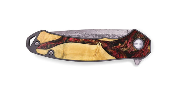EDC Wood+Resin Pocket Knife - Hector (Red, 703016)