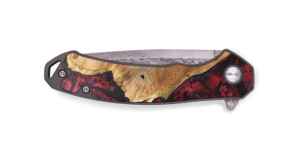 EDC Wood+Resin Pocket Knife - Jorge (Red, 703017)