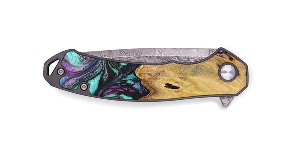 EDC Wood+Resin Pocket Knife - Moises (Purple, 703018)