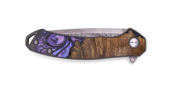 EDC Wood+Resin Pocket Knife - Dustin (Purple, 703020)