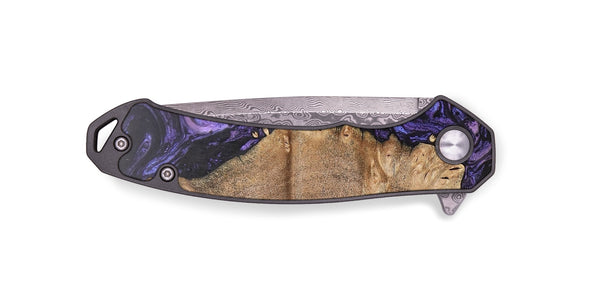 EDC Wood+Resin Pocket Knife - Yvette (Purple, 703025)