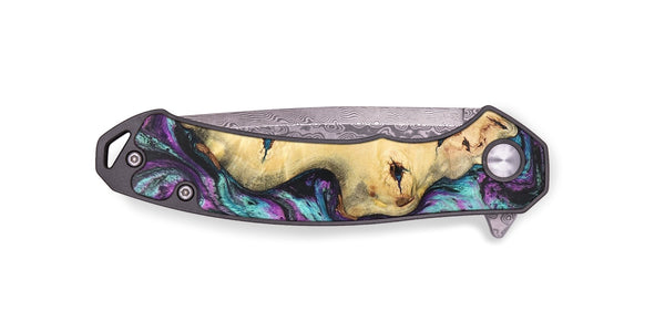 EDC Wood+Resin Pocket Knife - Bessie (Purple, 703026)