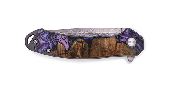 EDC Wood+Resin Pocket Knife - Nehemiah (Purple, 703027)