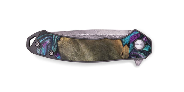EDC Wood+Resin Pocket Knife - Octavia (Purple, 703028)