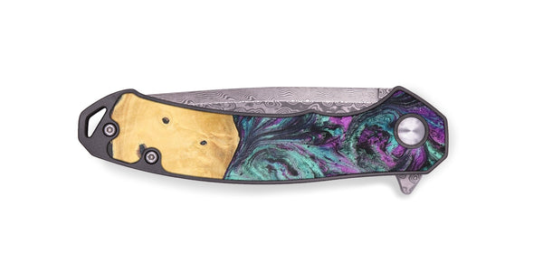 EDC Wood+Resin Pocket Knife - Olga (Purple, 703029)