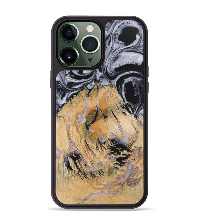 iPhone 13 Pro Max Wood+Resin Phone Case - Waylon (Pattern, 703104)