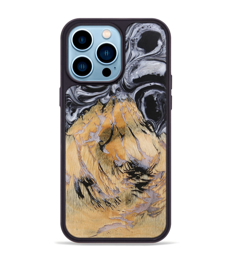 iPhone 14 Pro Max Wood+Resin Phone Case - Waylon (Pattern, 703104)