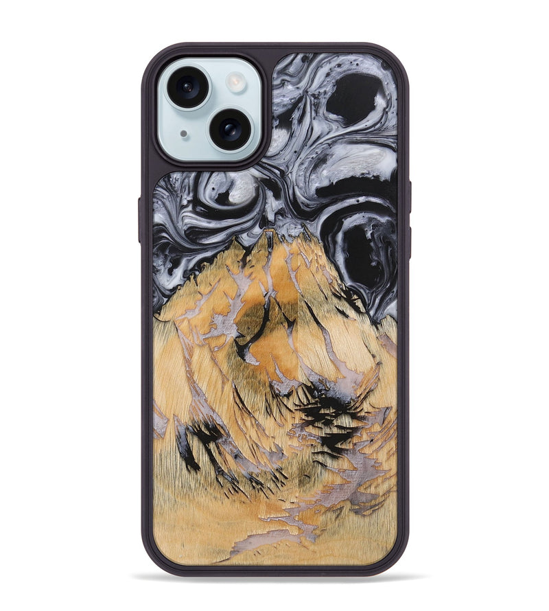 iPhone 15 Plus Wood+Resin Phone Case - Waylon (Pattern, 703104)