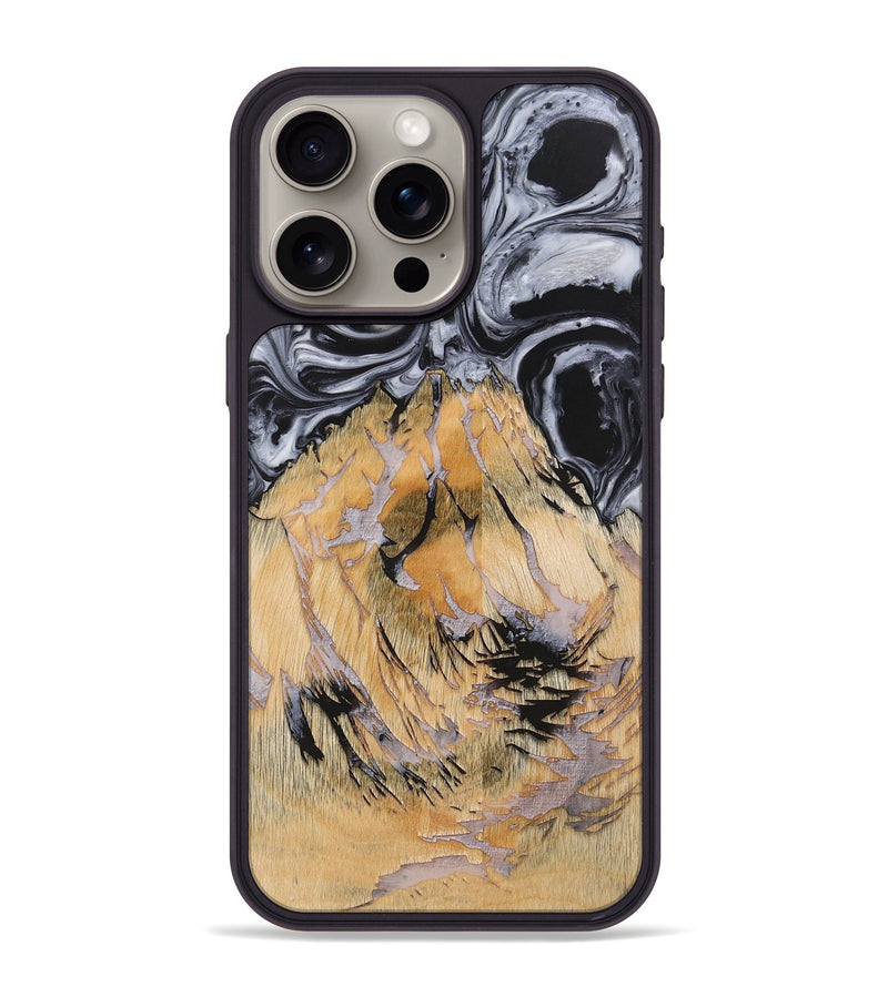 iPhone 15 Pro Max Wood+Resin Phone Case - Waylon (Pattern, 703104)