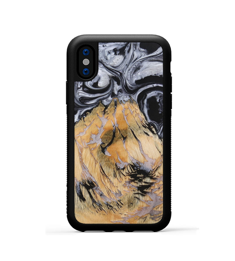 iPhone Xs Wood+Resin Phone Case - Waylon (Pattern, 703104)