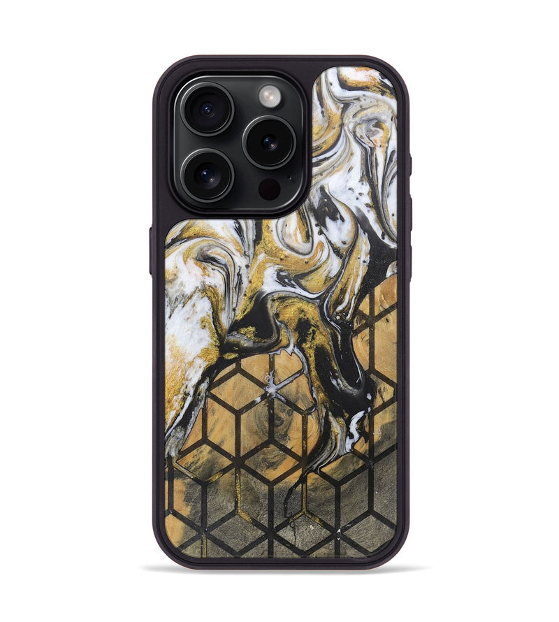 iPhone 15 Pro Wood+Resin Phone Case - Colby (Pattern, 703114)