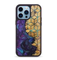 iPhone 14 Pro Max Wood+Resin Phone Case - Franklin (Pattern, 703115)