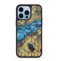 iPhone 14 Pro Max Wood+Resin Phone Case - Giuliana (Pattern, 703120)