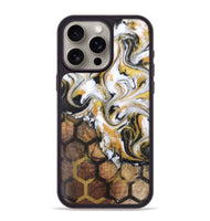iPhone 15 Pro Max Wood+Resin Phone Case - Kelly (Pattern, 703124)