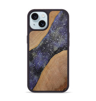 iPhone 15 Wood+Resin Phone Case - Geraldine (Cosmos, 703144)