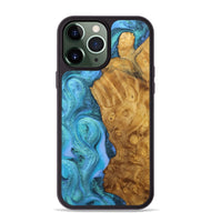 iPhone 13 Pro Max Wood+Resin Phone Case - Alaya (Blue, 703148)